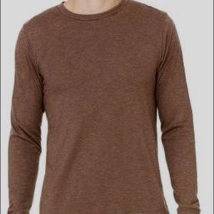 Bella+Canvas, Unisex Sizing, Long-Sleeve T-Shirt, Heather Brown